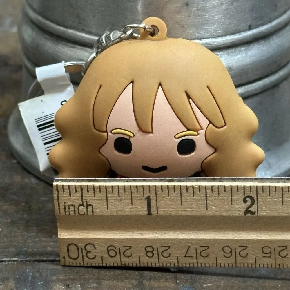 Harry Potter Keychains Lot of 3 – Chibi Ron & Hermione Flying Broom Figures